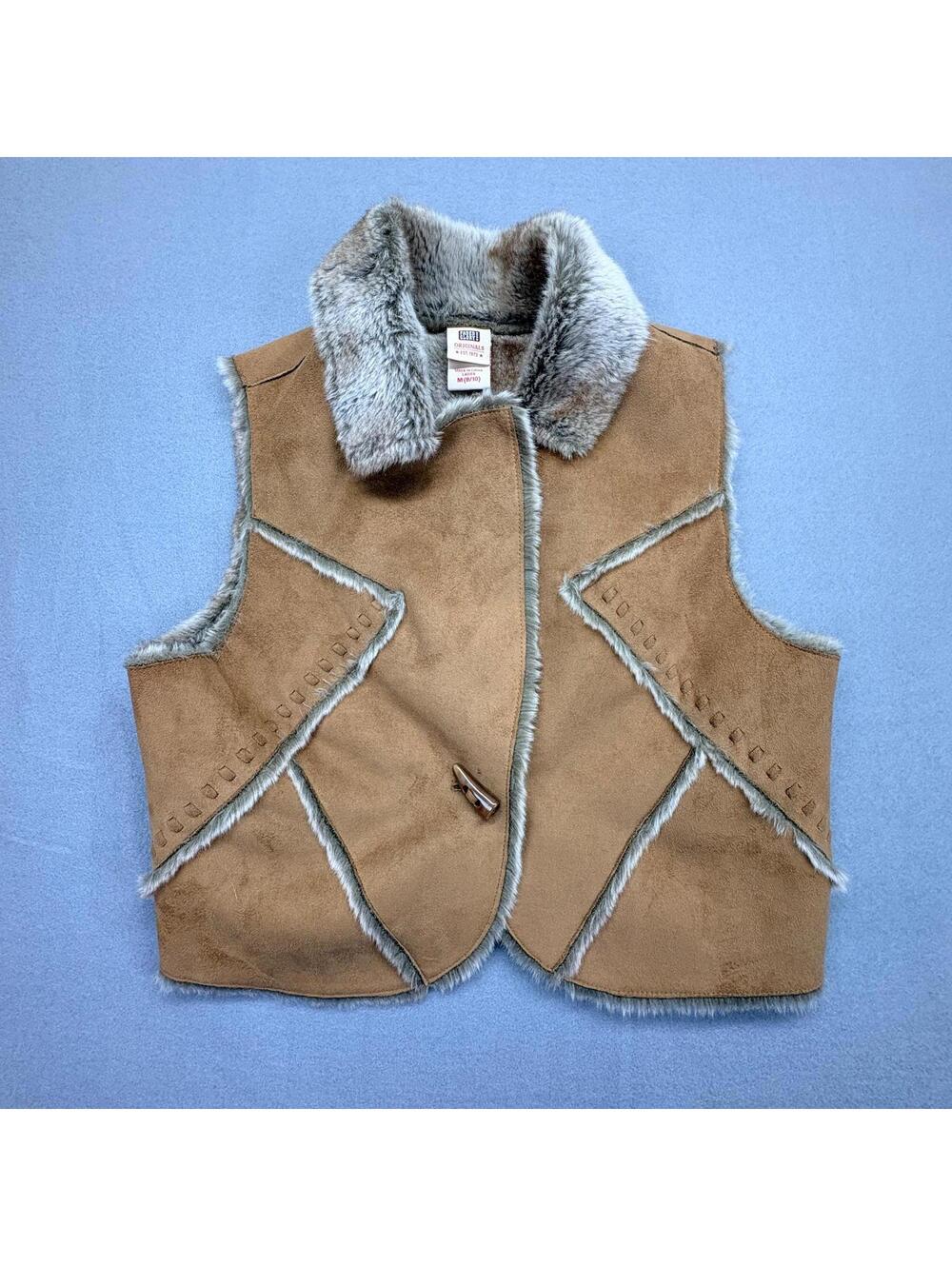 Faded Glory Women's Vest Faux Fur Lined Size Medium